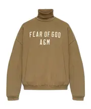 Fear Of God Essentials Logo Printed Roll-Neck Sweatshirt S,XL,XS,L,M,XXL Brown