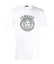 embroidered Medusa head T-shirt XL white
