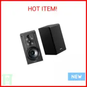 3-Way Bookshelf Speaker System - Black (Pair)