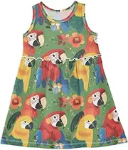 [Caihoyu] Girl Summer Tank Dresses Kids A-line Spring Dresses Easter Outfit, Multicolor05, 6 Years