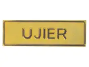 Span-Badge-Usher-Pin Back-Rectangle-Goldtone by Swanson
