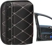 Nkmujil Back Seat Organizer, Car Seats Bag Door Trash Bin, Waterproof Leather Pocket, Multi-Compartment Vehicle Accessories, Fits Most Vehicles, Ideal for Seatback Storage Garbage, Black