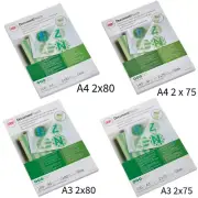 GBC Laminating Pouches All Sizes A3/A4 2x80 Micron Gloss , Pack of 100