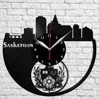 Saskatoon Skyline Vinyl Record Wall Clock Home Fan Art Decor 12'' 30 cm 6685