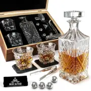 Complete Whiskey Lovers Gift Set: Decanter, Twisted Glasses, & Chilling Balls