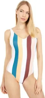 Roxy 277208 Holiday Jungle One-Piece Swimsuit Andorra Warm Stripes XS