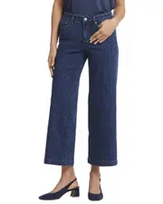 NYDJ Teresa Indigo Maison Geo Ankle Crop Jean
