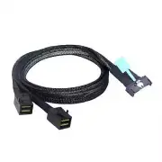 PCI-E 5.0 MCIO 8X 74P to 2X 36P Mini SAS HD SFF-8643 Server Adapter Cable