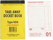 Takeaway Docket Book - 100mm - Packet(10) - Café Supplies, Restaurant, Takeaway - Kent Paper