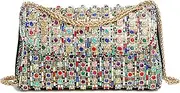[Sweetovo] Rhinestones Clutch Purses for Women Chain Shoulder Bags Sparkly Evening Bags for Cocktail Prom Party Wedding