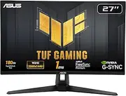 ASUS TUF Gaming VG27AQ3A Gaming Monitor – 27-inch, QHD(2560x1440), 180Hz, Fast IPS, ELMB Sync, 1ms (GTG), Freesync Premium™, G-Sync Compatible, Variable Overdrive, 130% sRGB