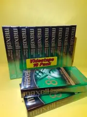 New Maxell T-160 (8 hours) Premium Grade Video Cassette 10-Pack +2 Bonus VHS