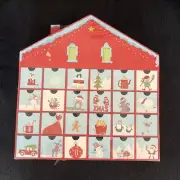 Livarno Christmas Cardboard Advent Calender 24 Drawers Open 15”x 15”x2.75”~New