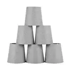 VALO Clip-on Chandelier Fabric Lamp Shades,Set of 6,Small Barrel,5.2"×4"×H5.2...