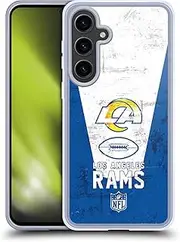 Head Case Designs Officially Licensed NFL Banner 100th Los Angeles Rams Logo Art Soft Gel Case Compatible with Samsung Galaxy S24+ 5G