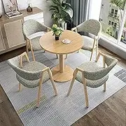 Office Reception Room Club Table and Chair Set, Negotiation Table and Chair Combination,Kitchen Dining Table,Conference Small Round Tables,Business Coffee Table (Color : 019, Size : 27.5in/70cm)