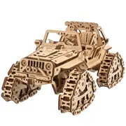 423pc Ugears Tracked Off-Road Vehicle Mechanical Wooden 3D Puzzle/Model Set 14+