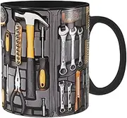 jamgeery Mechanic Black Mug - Funny Coffee Cup for Mechanics | Large Capacity Ceramic Tea Mug for Beer, Whiskey, Water, Soup, Or Wine