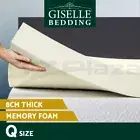 Giselle Bedding Memory Foam Topper 8cm Queen Mattress Toppers Underlay Pad Mat