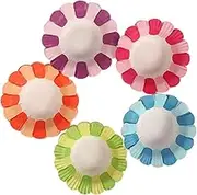 SHERCHPRY 100Pcs Handmade Paper Plates for DIY Craft Making Petal Design for Art Projects Lightweight Easy to Store for Parties and Creative Decor