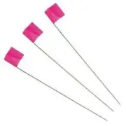 (1000) HANSON 15081 GLO PINK 21" x 2-1/2" x 3-1/2" MARKING STAKE FLAGS