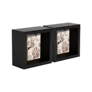 Nicola Spring Acrylic 3D Box Photo Frames - 4" x 4" - Pack of 2