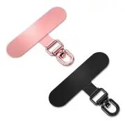 Universal Phone Tether Tabs & Metal Phone Patches - Sticky-Free Rose Gold+black