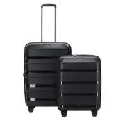 Tosca Comet 40L 20" & 88L 25" Hard Case Trolley Suitcase Luggage Combo Black