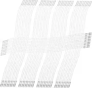DECORNIJIA 50pcs Elastic Cords with Metal Ends: Softer Stretch Band for Mask Making - Craft Thread String for Book Binding DIY Party Hat Menus