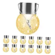 Solar Lights Outdoor Decorative Pack, Hanging Solar Garden Lights 12 Warm White