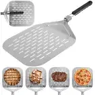 Perforated Pizza Peel Stainless Steel Pizza Spatula with Folding Handle ☆