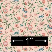 BRODNAX Dollhouse Wallpaper Half Scale: Papillon Peach (3 Sheets) BPHFR215