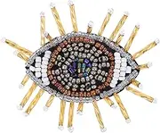 DOITOOL DIY Delicate Clothing Patch Sticker Creative Beaded Eye Applique for Fashionable Garment Repair Easy to Use for Customizing Clothes Bags Birthday Present for DIY Enthusiasts