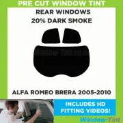 For Alfa Romeo Brera 2005-10 Pre Cut Window Tint Kit 20% Dark Rear Tinting Film
