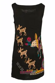Deer Printed Dress--YUM-K1583