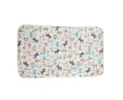 75 * 120cm 3Layers Cotton Waterproof Baby Urine Pad Mat Bed Nappy Diaper Liner(Beige Deer)