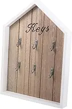 TOGEVAL House Shape Key Storage Box Stylish Wooden Wall Organizer for Keys for Home Office and Nursery Unique Design Enhances Interior Space Material