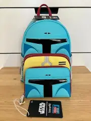 Loungefly Star Wars BOBA FETT Droids Mini Backpack & Wallet NEW! NYCC 2022 Exclu