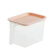 2Pcs Transparent Food Storage Box with Handle Fruit Snacks Container Multigrain Seal Tank Kitchen Cabinet Organizer Cereal Dispenser
