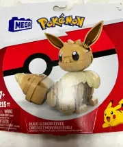 Mega Construx 215PC Pokemon Build & Show Eevee Action Figure Build Set 4"