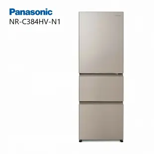 【Panasonic 國際牌】385L 無邊框鋼板 3門電冰箱 NR-C384HV-N1