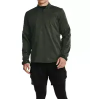 Under Armour Pullover Mens Small ColdGear Fleece Half Zip Training Baroque Green