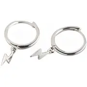 ANYCO Earrings Sterling Silver Minimalist Small Simple Cute Lightning Stud For Women Teen Girl Fashion Stylish Accessories Jewelry Gifts