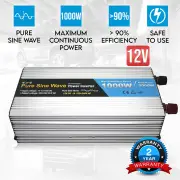 Elinz Pure Sine Wave Power Inverter 1000W / 2000W 12V - 240V AUS Plug Car Boat Caravan