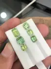8.80 Carats Beautiful Green Color Tourmaline Faceted Pieces