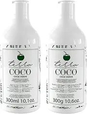 Ybera Paris Terra Coco Verde Home Care, Vegan, Ideal for Extremely Dry & Worn Hair, Vitamin B, Sodium and Potassium, Removes Dead Cells, Promotes Hair Growth, Combats Weakness & Hair Loss, Set of 2