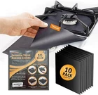 10Pack Gas Stove Protector Covers Reusable Non Stick Stove Top Liner for Cooking