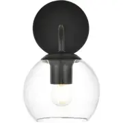 Living District LD7321W6BLK Genesis 1 Light 6 inch Black Bath Sconce Wall Light