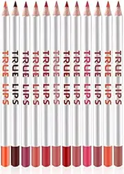 Angelie BEAUTIFUL 12Pcs Lot Set 12 Colors Lip Liner Pencil Waterproof Non-marking Matt Velvet Lipstick Pen