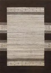 Contemporary Gabbeh Abstract Plush Wool 5'x7' Area Rug Handmade Oriental Carpet